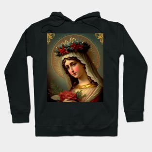 Vintage Catholic Christmas Saint Mary Hoodie